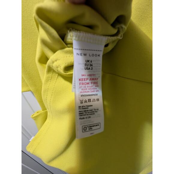 New Look Lime Green Cut-Out Sleeveless Sheath Dress Cocktail Party Size 2 - Picture 10 of 10